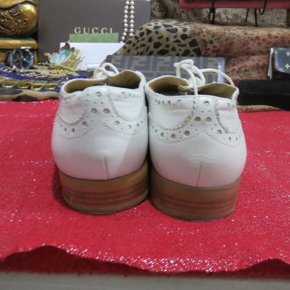 BOGO Blake Scott KATE White Oxford Loafers (Pedro Garcia Vibes!!) lace up 7.5 - Picture 5 of 12